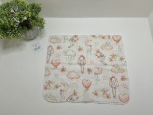 Flaneliniai vystyklai “oranžinės zuikutės”