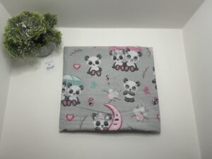 Flaneliniai vystyklai “PANDOS PILKAME FONE”