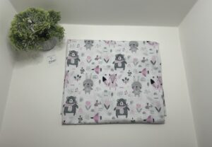 Flaneliniai vystyklai “rožiniai miško žvėreliai”