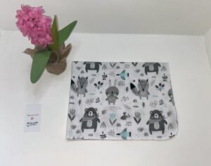 Flaneliniai vystyklai “MĖTINIAI, PILKI MIŠKO ŽVĖRELIAI”