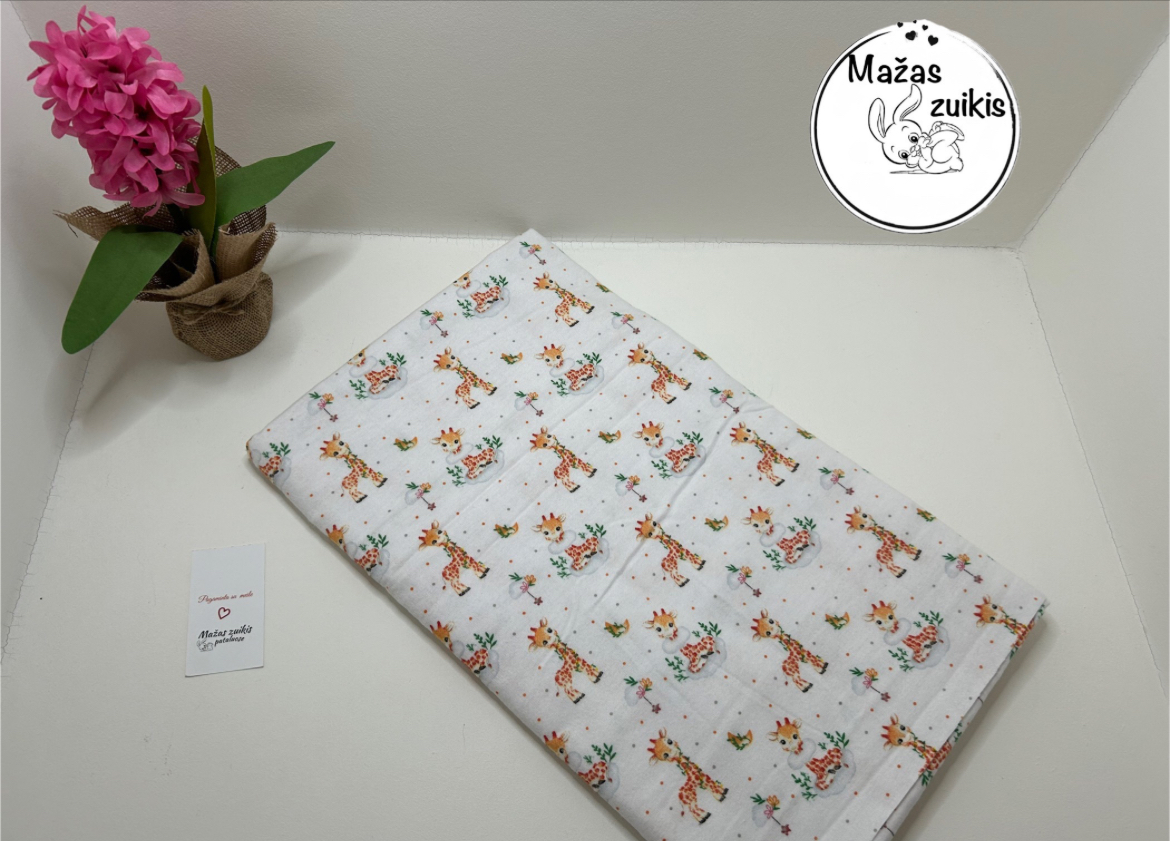 Flaneliniai vystyklai “ŽIRAFIUKAI”