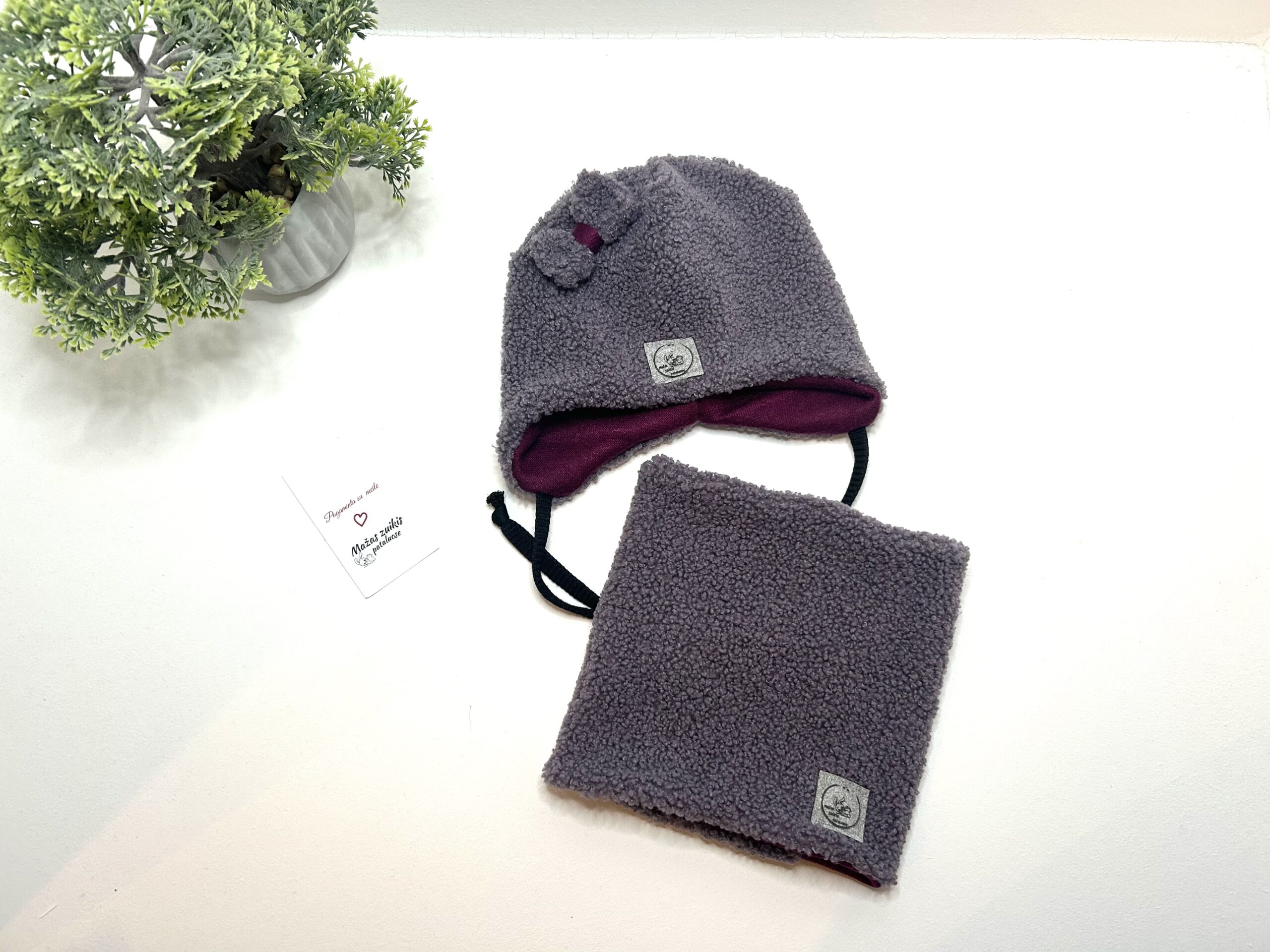 Kepurės ir movos komplektas 43-47cm