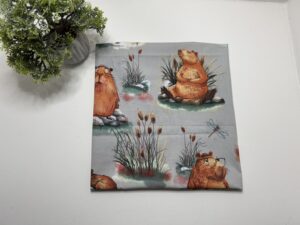 Paklodė su guma vežimėliui 80x40cm “kapibara”