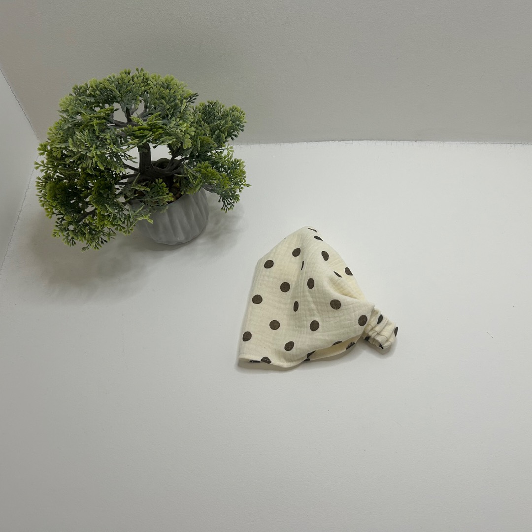 Muslino skarelė 38-42cm “gelsva su taškeliais”