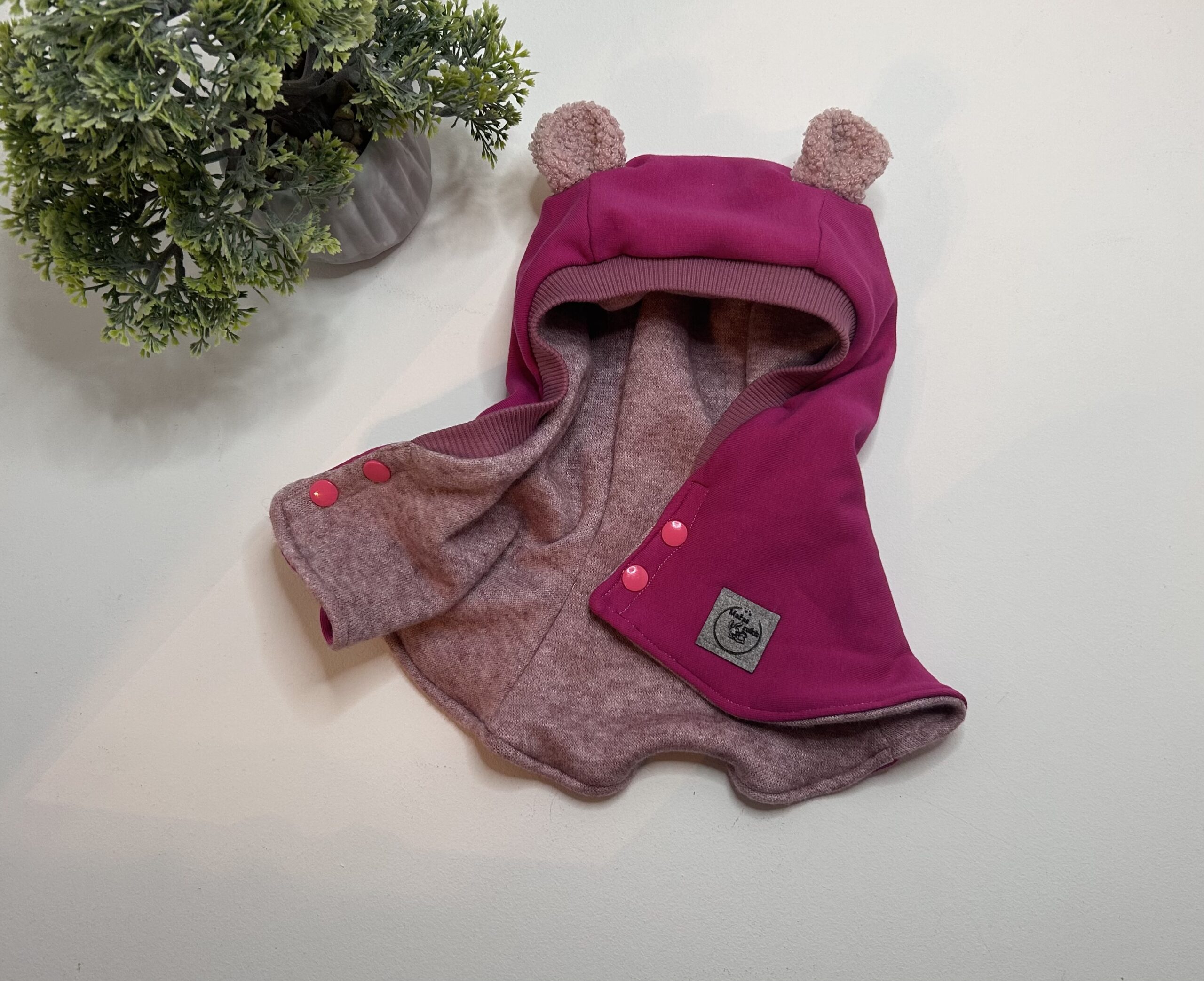 Užsegamas šalmukas žiemai 48-50cm “sangria” - Image 2