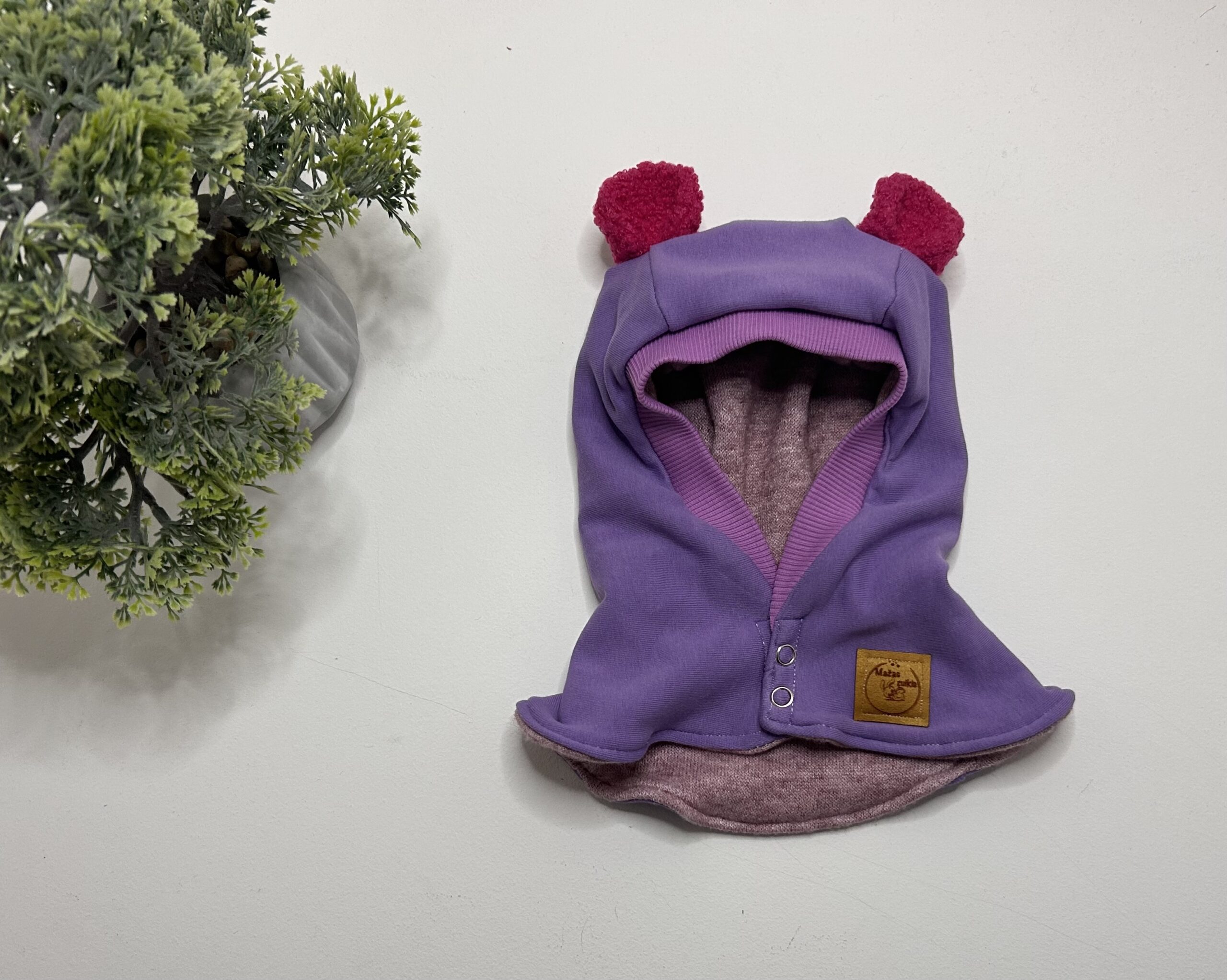 Užsegamas šalmukas žiemai 40-42cm “violet lilac” - Image 2