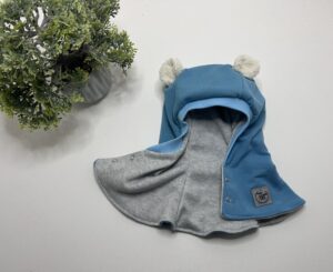 Užsegamas šalmukas žiemai 48-50cm “blue moon”