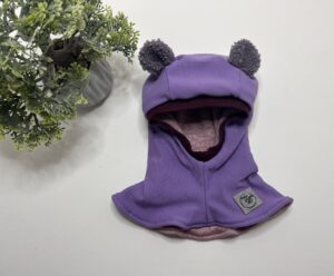 Žieminis šalmukas 46-48cm galvytei “violet lilac”