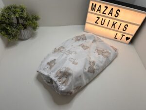 Paklodė su guma 120x60cm “meškučiai”