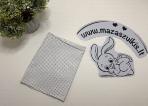 Paklodė su guma vežimui 80x40cm “pilki taškeliai baltam fone”