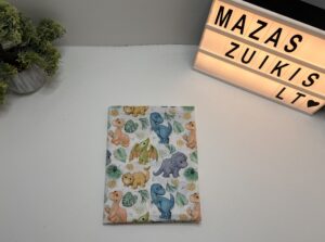 Paklodė su guma vežimėliui 80x40cm “dinozaurai”