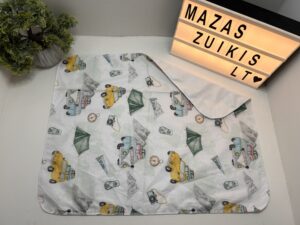 Neperšlampamas paklotas “automobiliai tarp palapinių”
