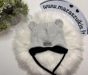 Kepurė pavasariui/rudeniui “pilka” 42-44cm galvytei