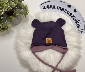 Kepurė pavasariui/rudeniui “violetinė” 42-44cm galvytei