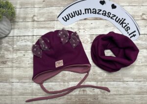 Kepurė ir mova “grape kiss” 47-50cm